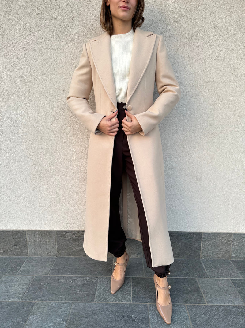 Cappotto monopetto BEIGE - SILENCE LIMITED