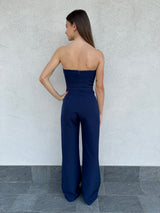 Tuta scollo cuore BLU - SILENCE LIMITED