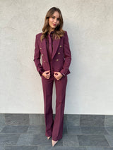 Pantalone zampetta BORDEAUX - SILENCE LIMITED