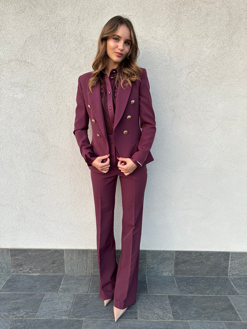 Pantalone zampetta BORDEAUX - SILENCE LIMITED