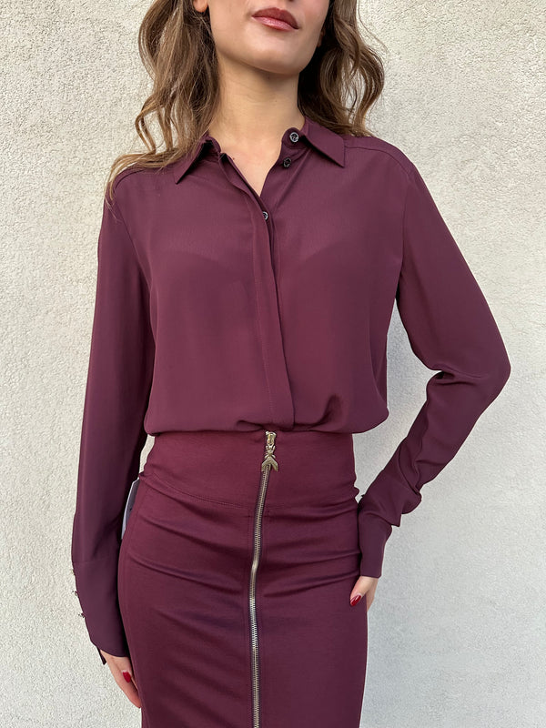 Camicia polsi fly BORDEAUX - PATRIZIA PEPE