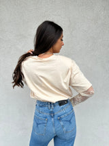 T-shirt maniche pizzo VANIGLIA - VICOLO