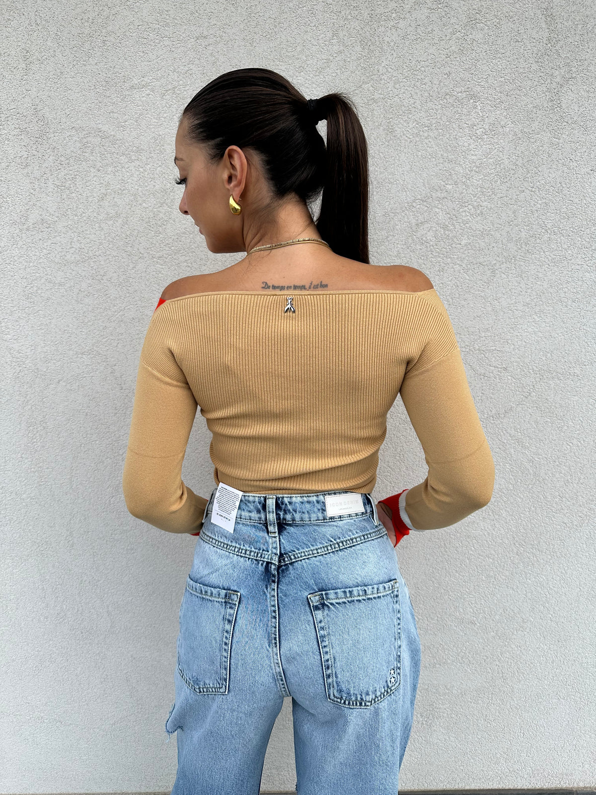 Maglia block color ARANCIO/BEIGE - PATRIZIA PEPE