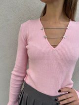 Maglia catenine ROSA - PATRIZIA PEPE