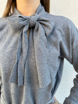 Maglia scollo fiocco GRIGIA - VICOLO