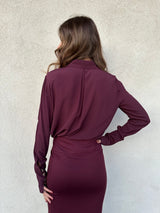 Camicia polsi fly BORDEAUX - PATRIZIA PEPE