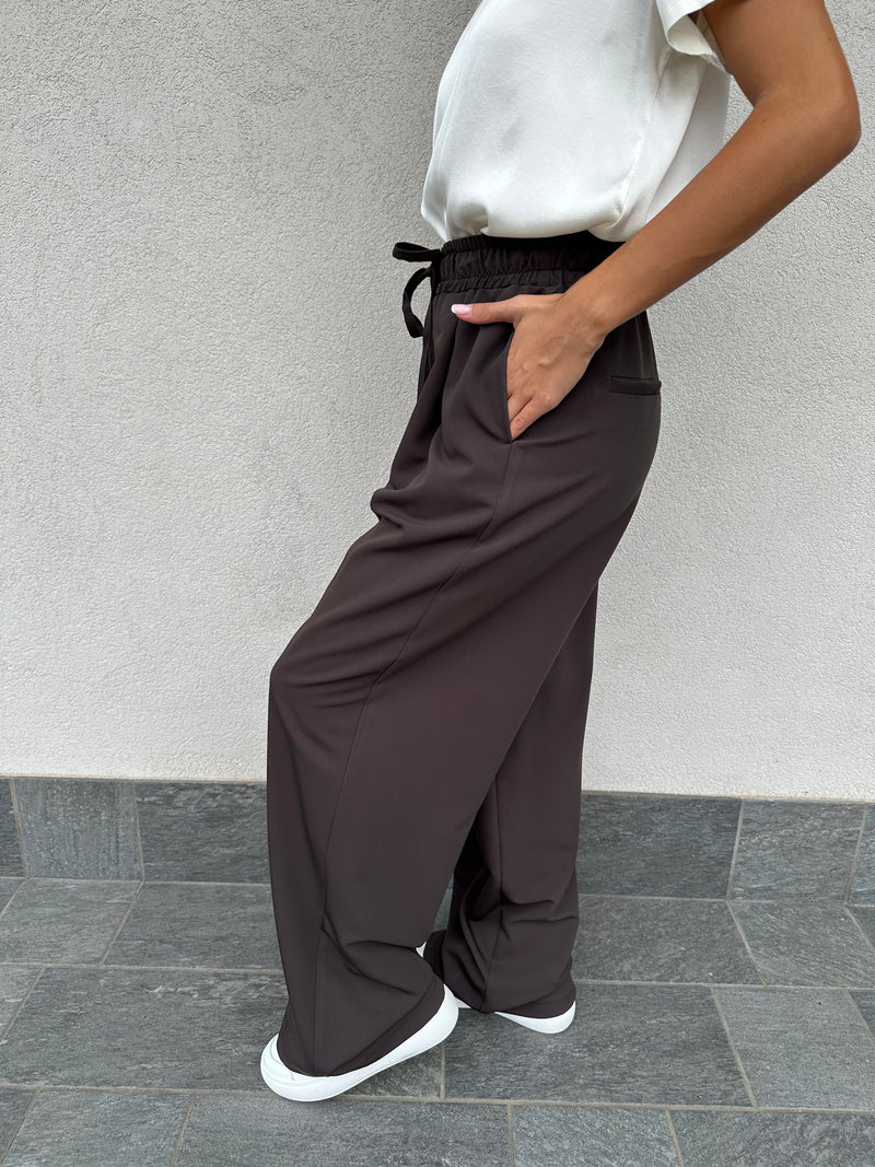 Pantalone coulisse CIOCCOLATO - VICOLO