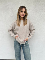 Maglione con rotture BEIGE - VICOLO