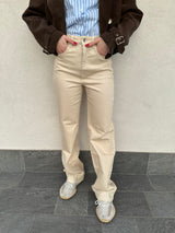 Jeans wide leg BEIGE - PATRIZIA PEPE