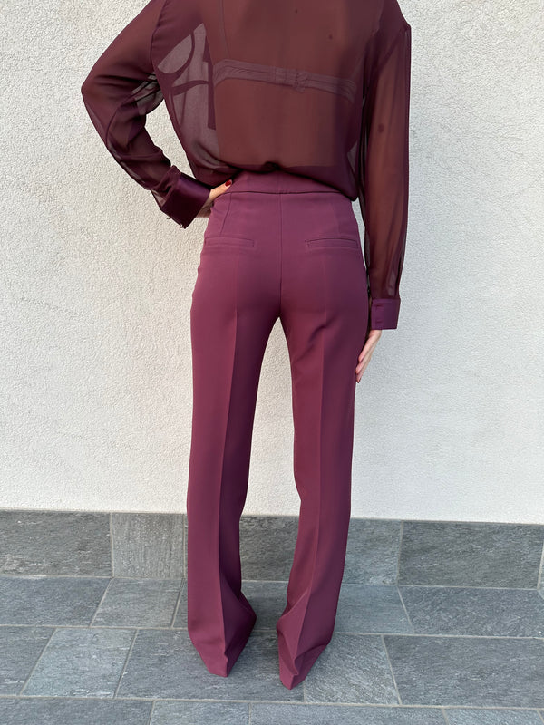 Pantalone zampetta BORDEAUX - SILENCE LIMITED