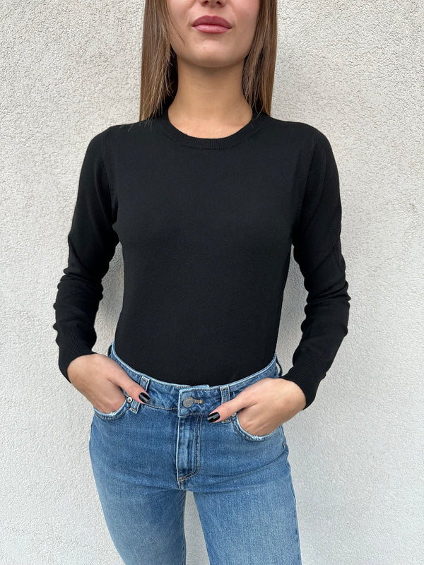 Girocollo basic NERO - VICOLO