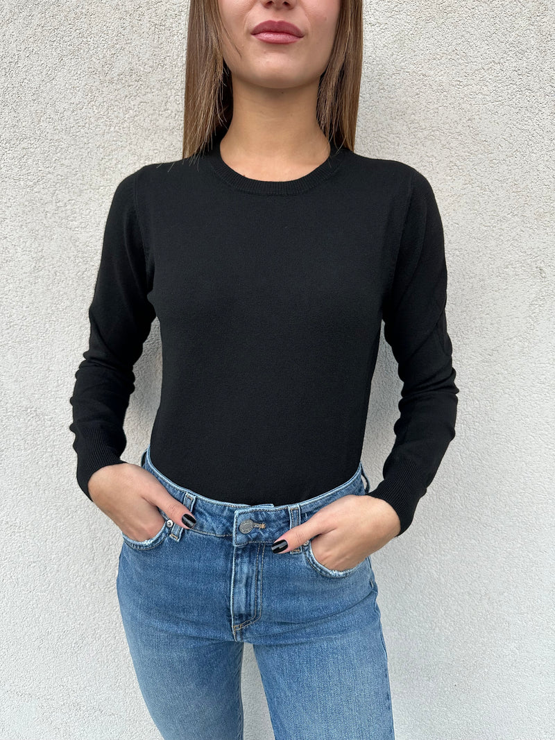 Girocollo basic NERO - VICOLO