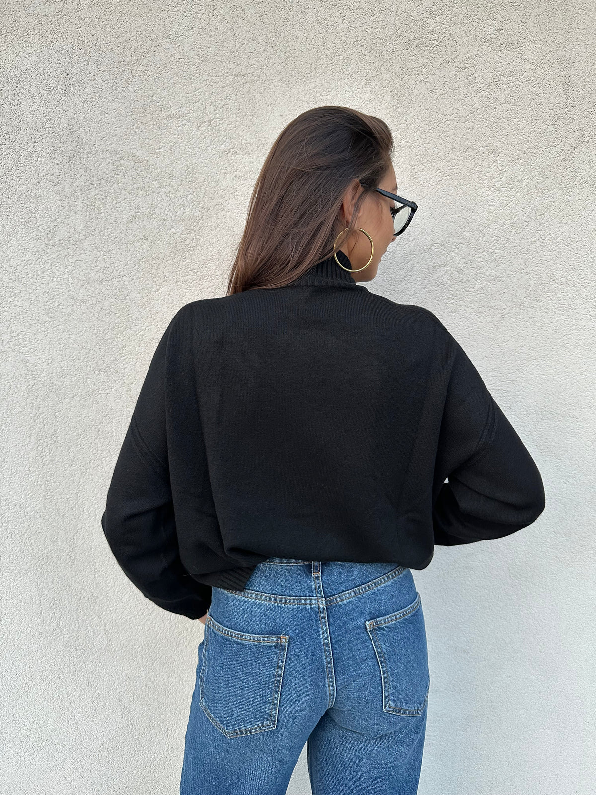 Maglione scatoletta NERO - VICOLO