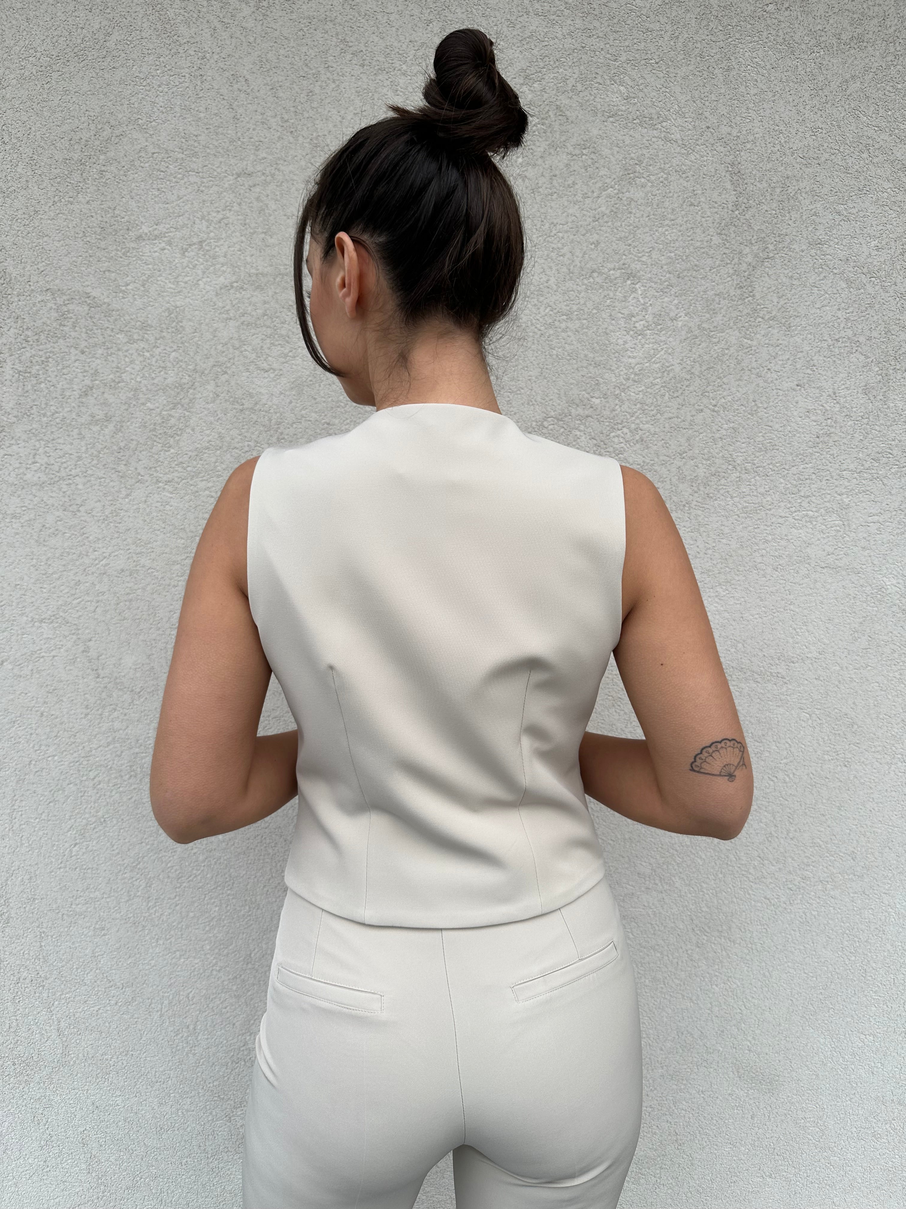 Gilet GREIGE - SILENCE LIMITED