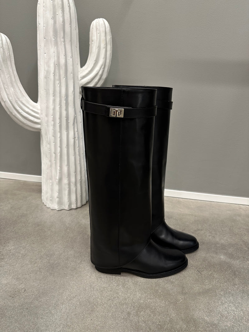 Stivale rovesciato fibbia argento - VIAROMA15