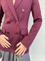 Giacca doppiopetto BORDEAUX - PATRIZIA PEPE
