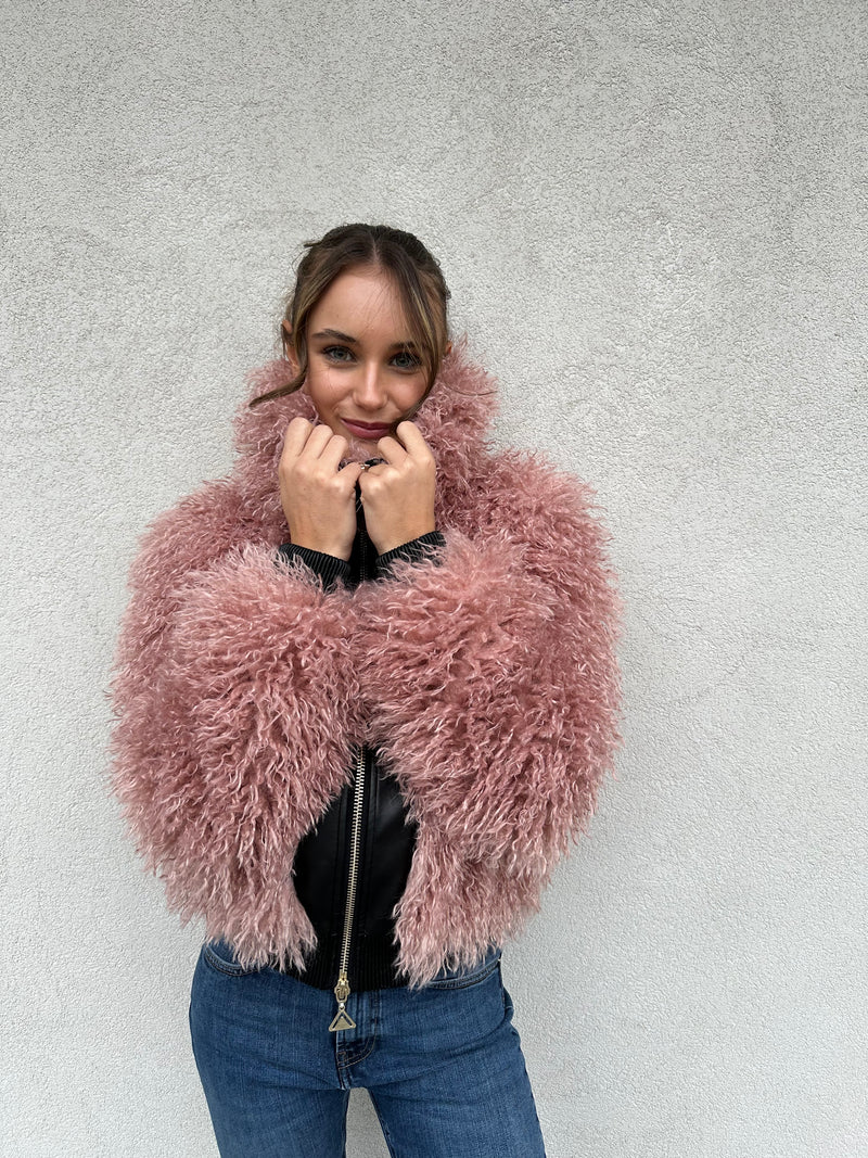 Ecopelliccia mongolia ROSA ANTICO - SILENCE LIMITED