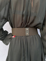 Cintura verde borchie - ANNAROCK