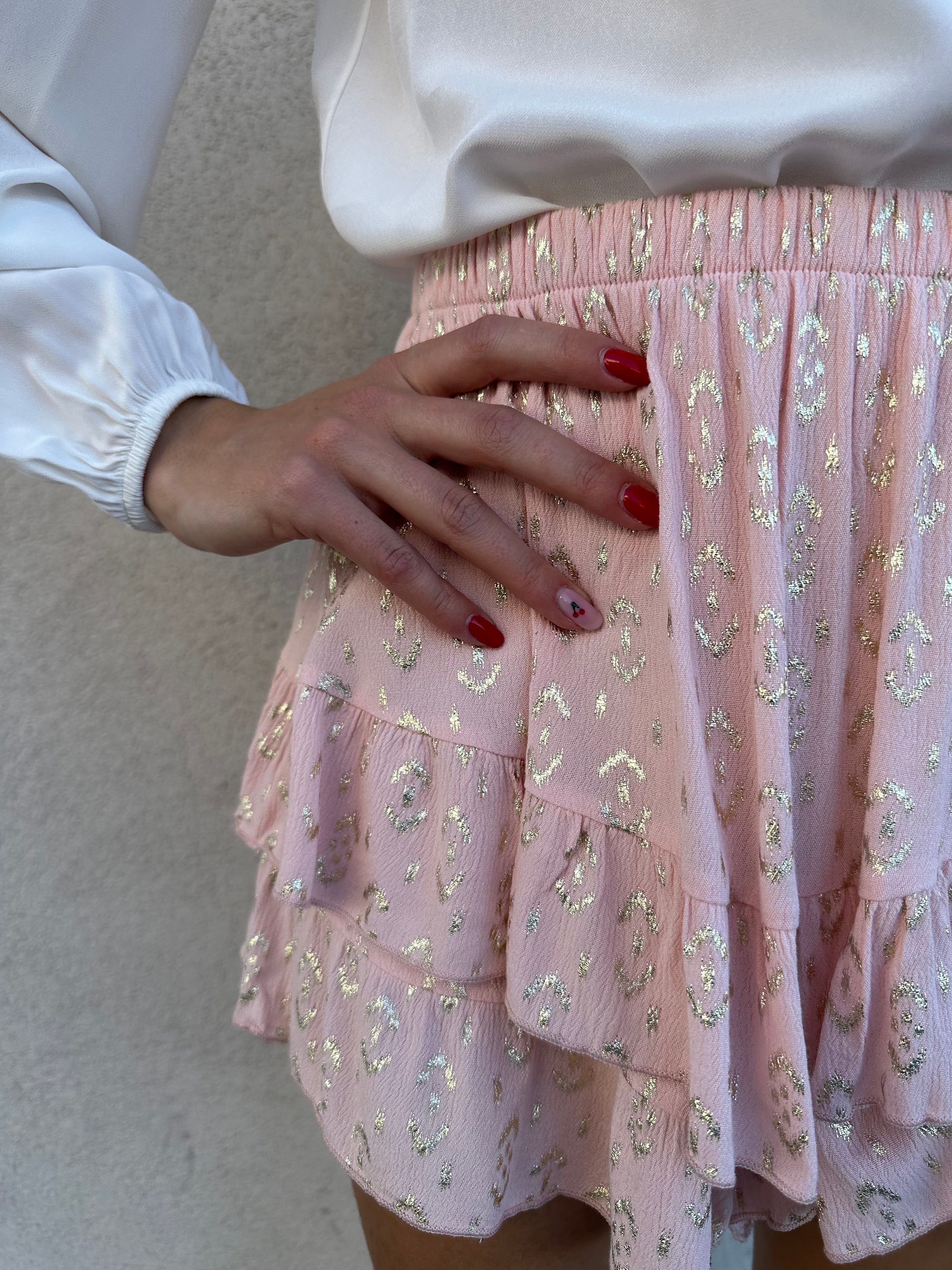 Gonna pantaloncino ROSA/ORO - ANNAROCK