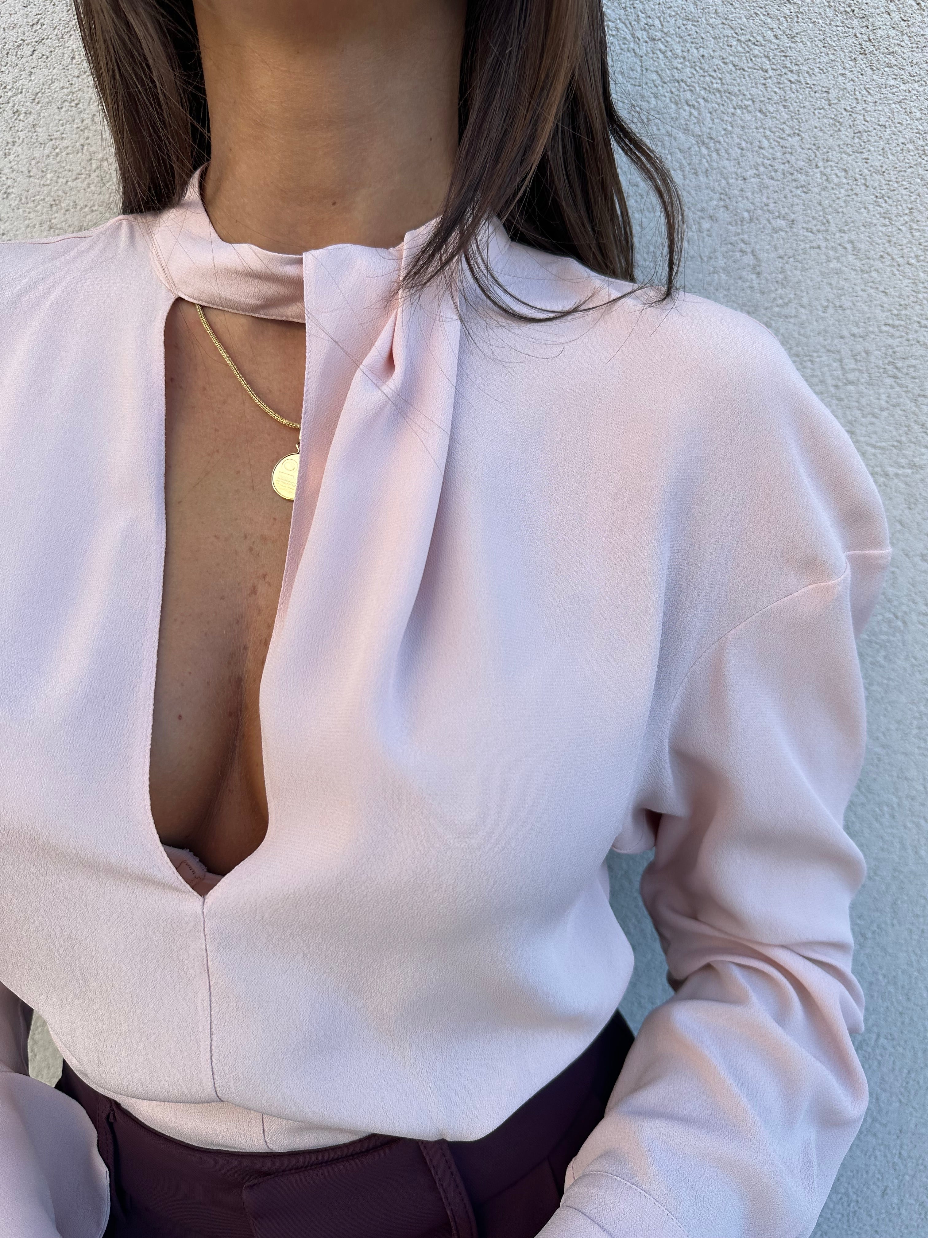 Camicia scollo profondo ROSA - PATRIZIA PEPE