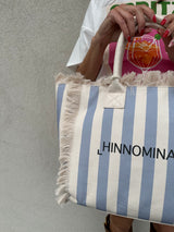 Borsa MAXI riga azzurra - HINNOMINATE