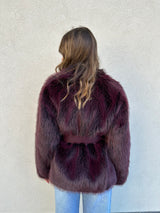 Ecopelliccia fluffy BORDEAUX - PATRIZIA PEPE
