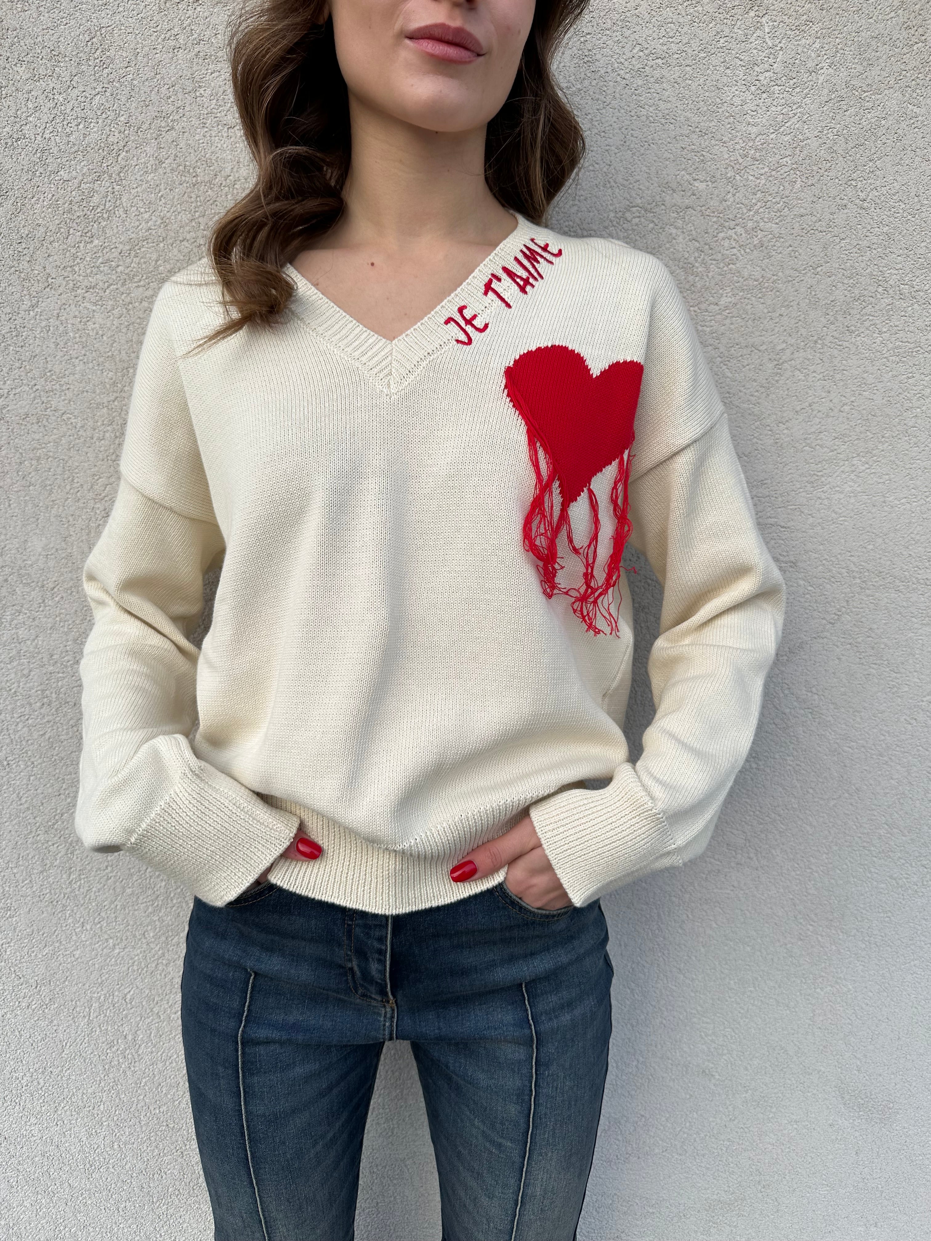 Maglione CUORE ROSSO - VICOLO