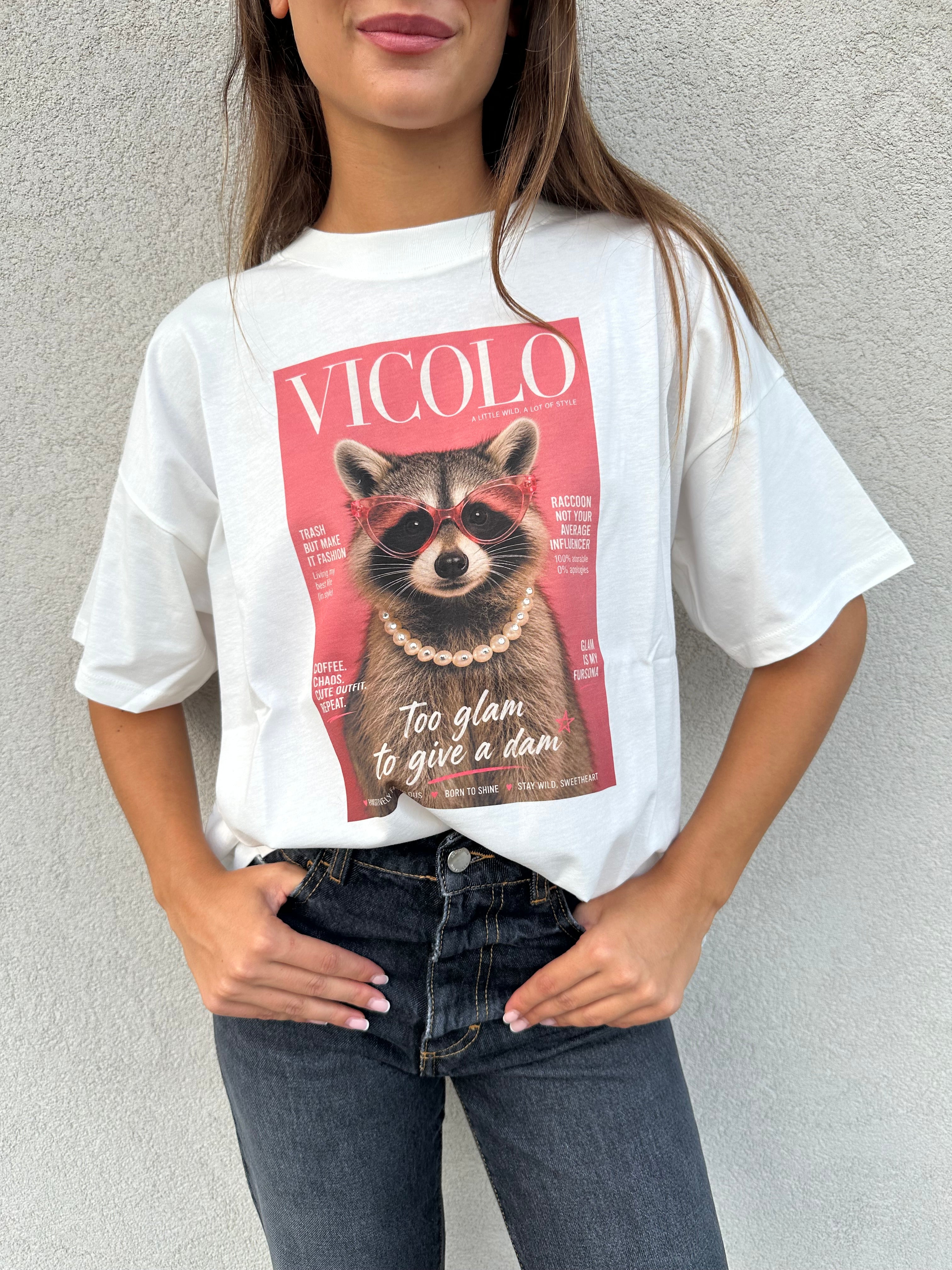 T-shirt procione CORAL  - VICOLO