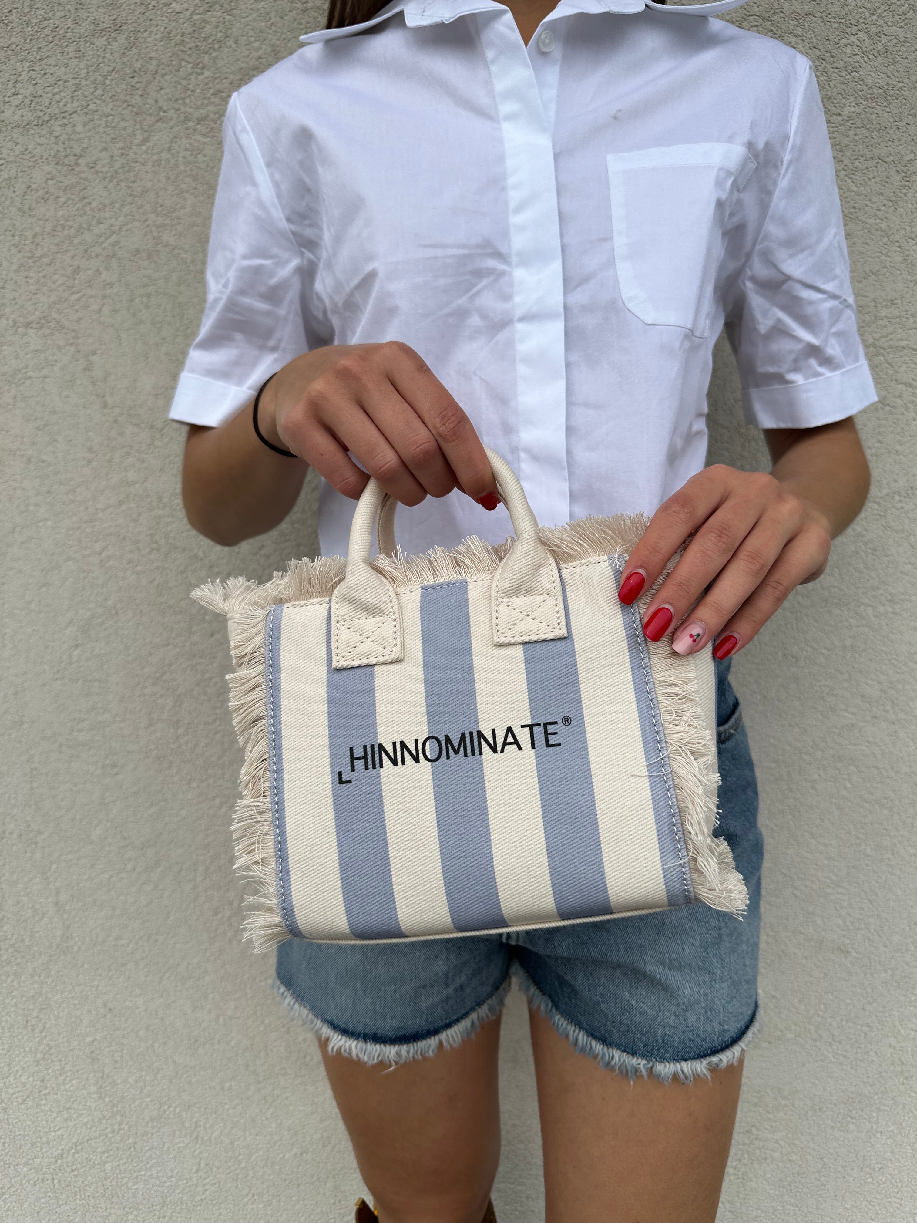 Borsa mini riga azzurra - HINNOMINATE