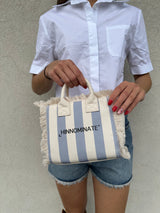Borsa mini riga azzurra - HINNOMINATE