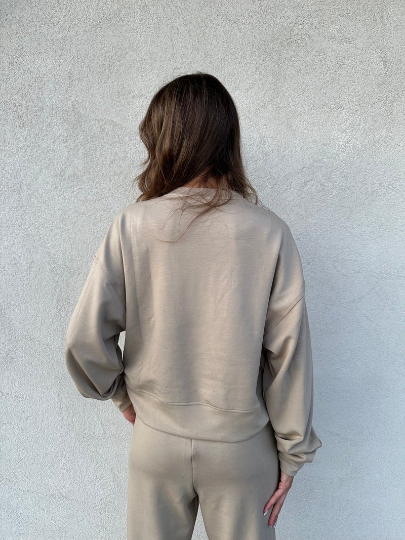 Felpa girocollo modal SAND - HINNOMINATE