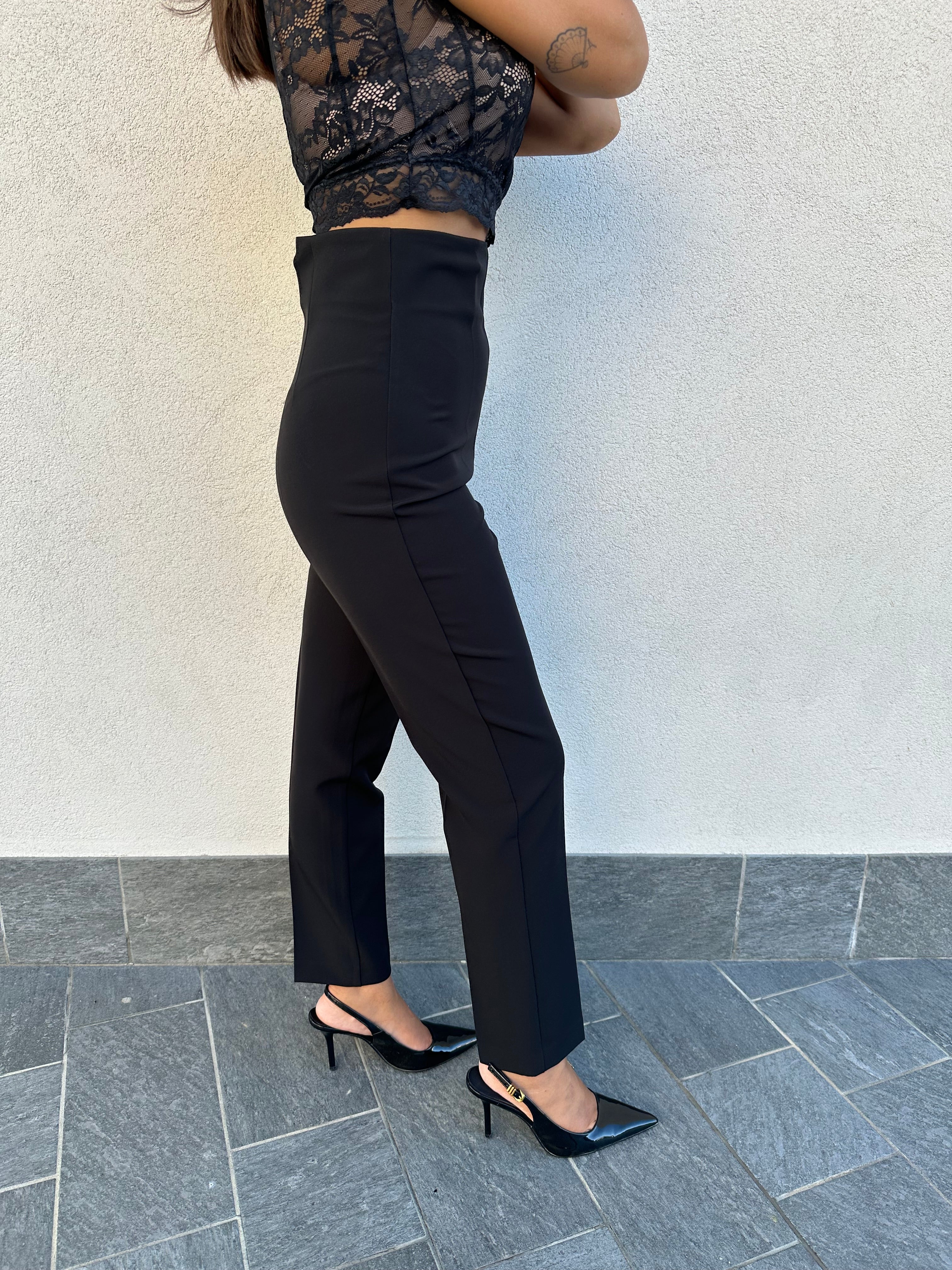 Pantalone slim NERO - SILENCE LIMITED