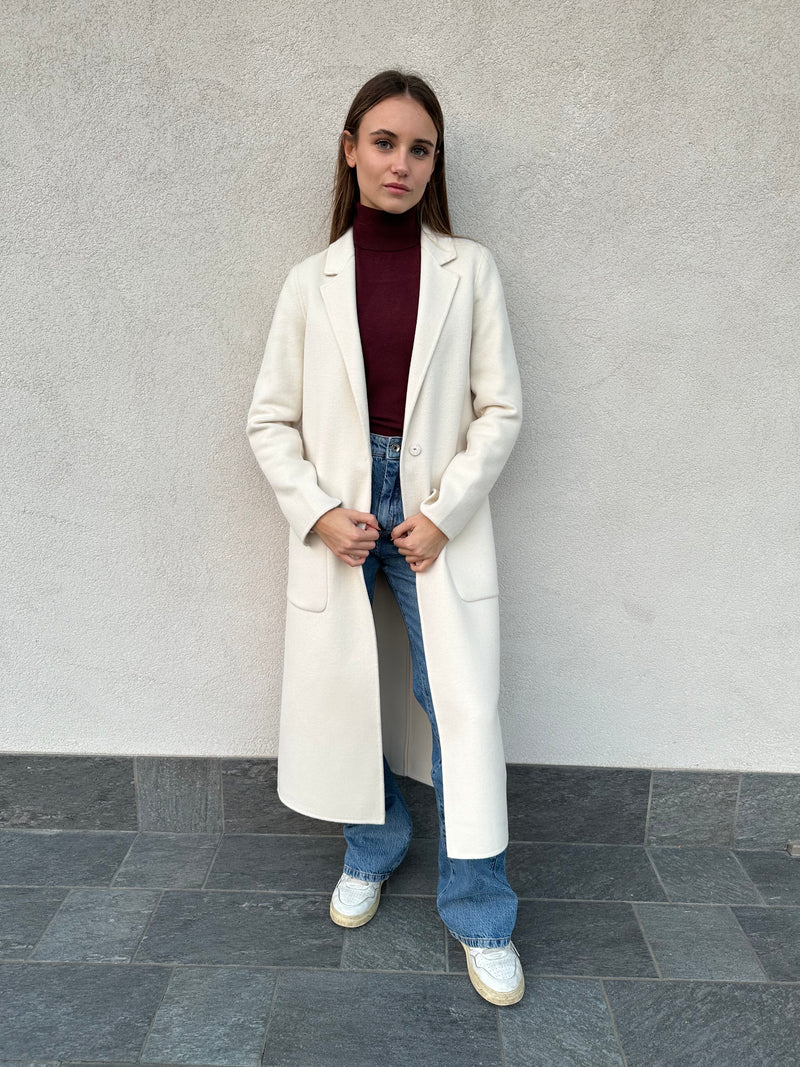 Cappotto lungo PANNA - VICOLO