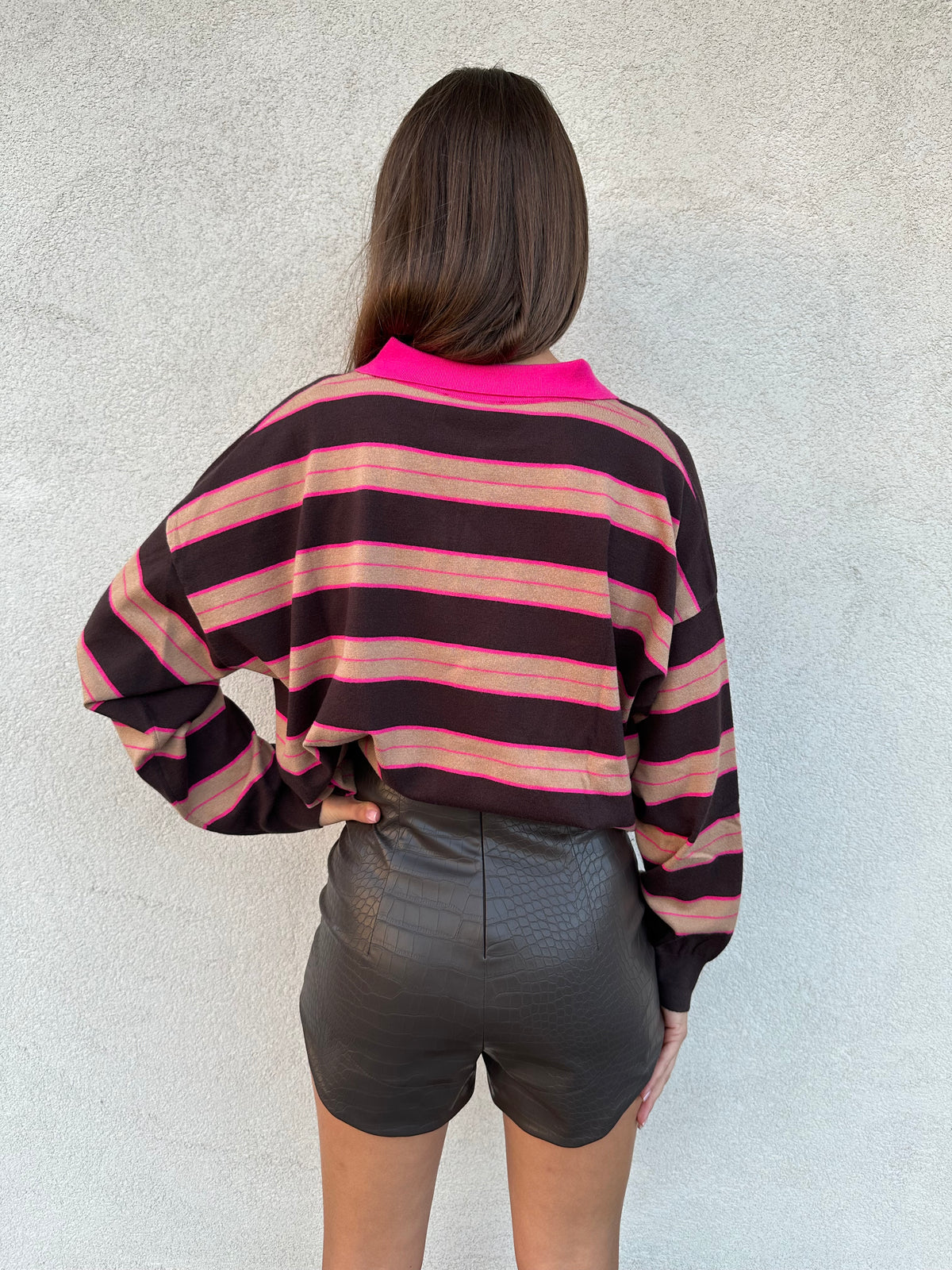 Polo moro/fucsia  - VICOLO