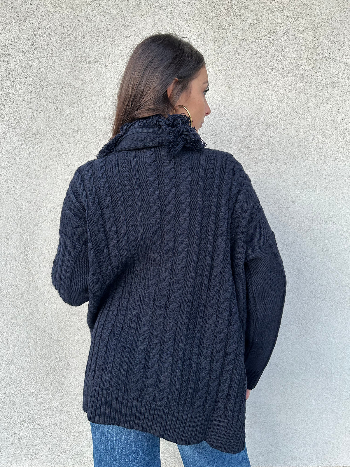 Cardigan trecce BLU - KONTATTO
