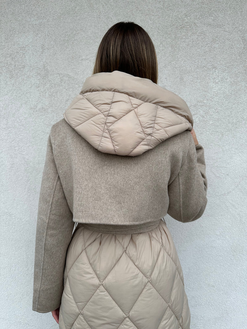 Cappotto mix piumino BEIGE VICOLO