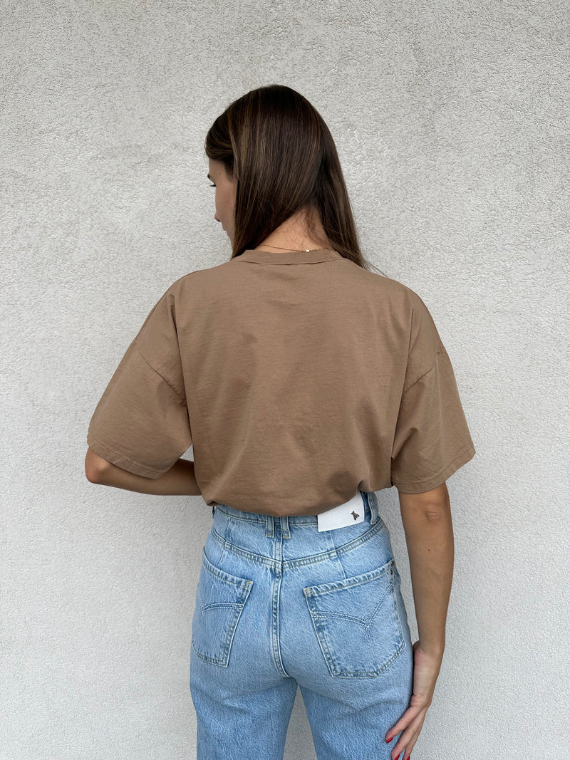 T-shirt logo ricamo BISCOTTO - VICOLO