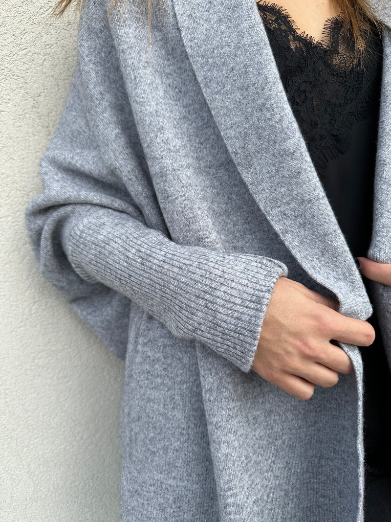 Cardigan frange grigio - VICOLO