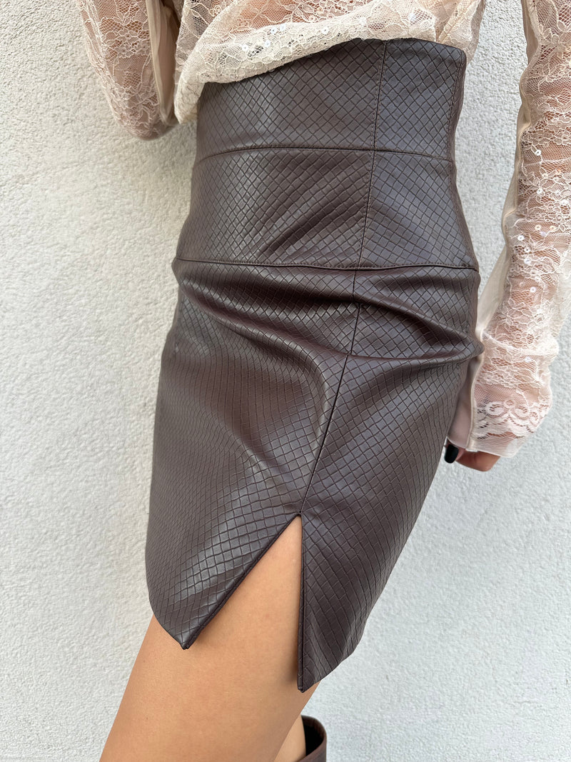 Gonna intrecciata MORO - SILENCE LIMITED