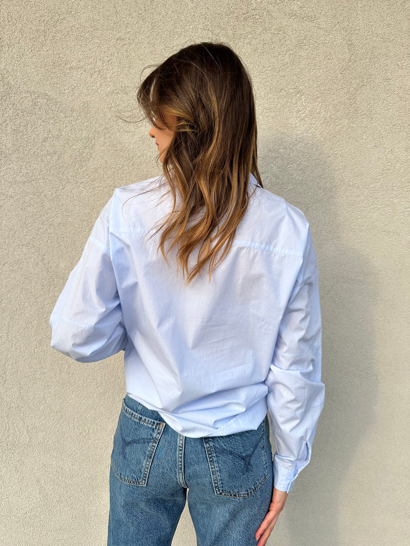 Camicia strass azzurra - VICOLO