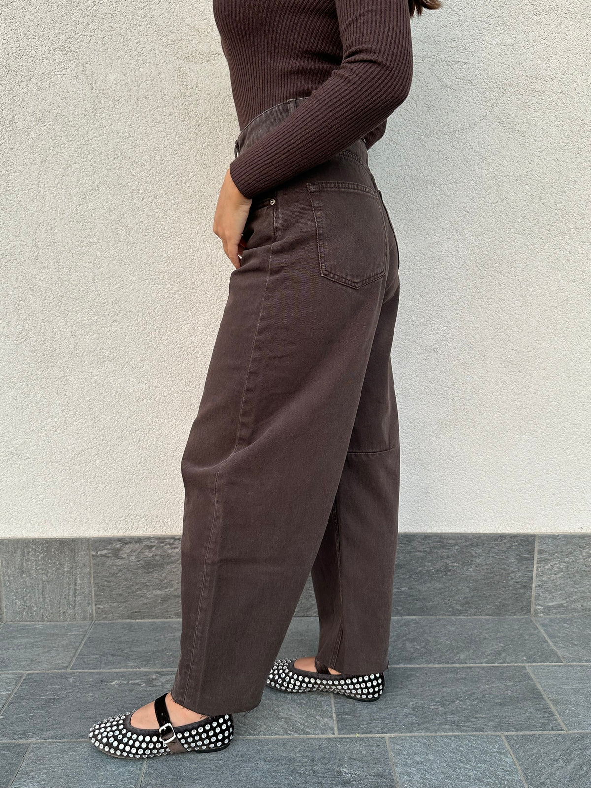 Jeans barrel DELIA moro - VICOLO
