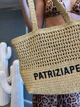Borsa in rafia LOGO - PATRIZIA PEPE