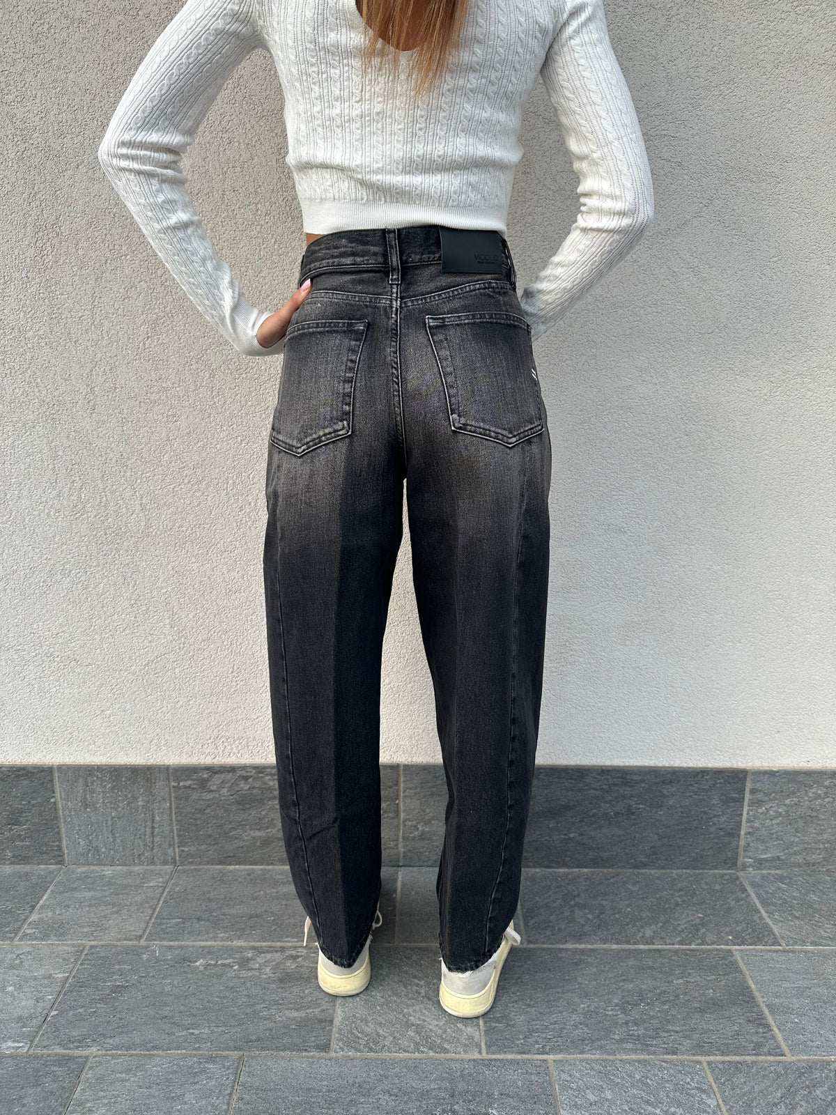 Jeans barrel CHIARA black - VICOLO