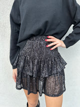 Gonna paillettes NERO - ANNAROCK