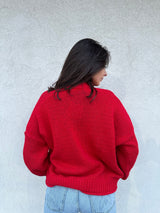 Cardigan cotone ROSSO - VICOLO