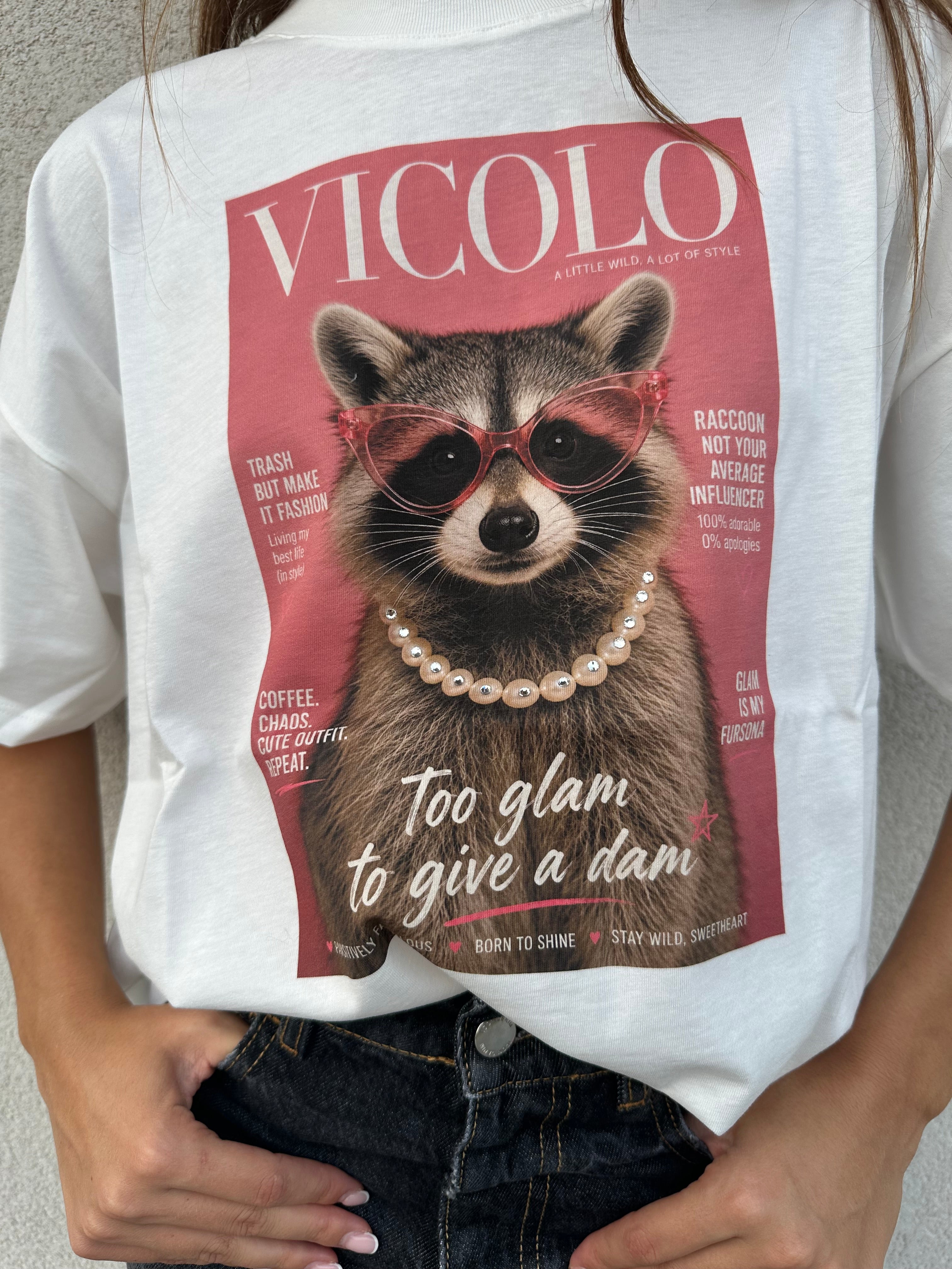 T-shirt procione CORAL  - VICOLO