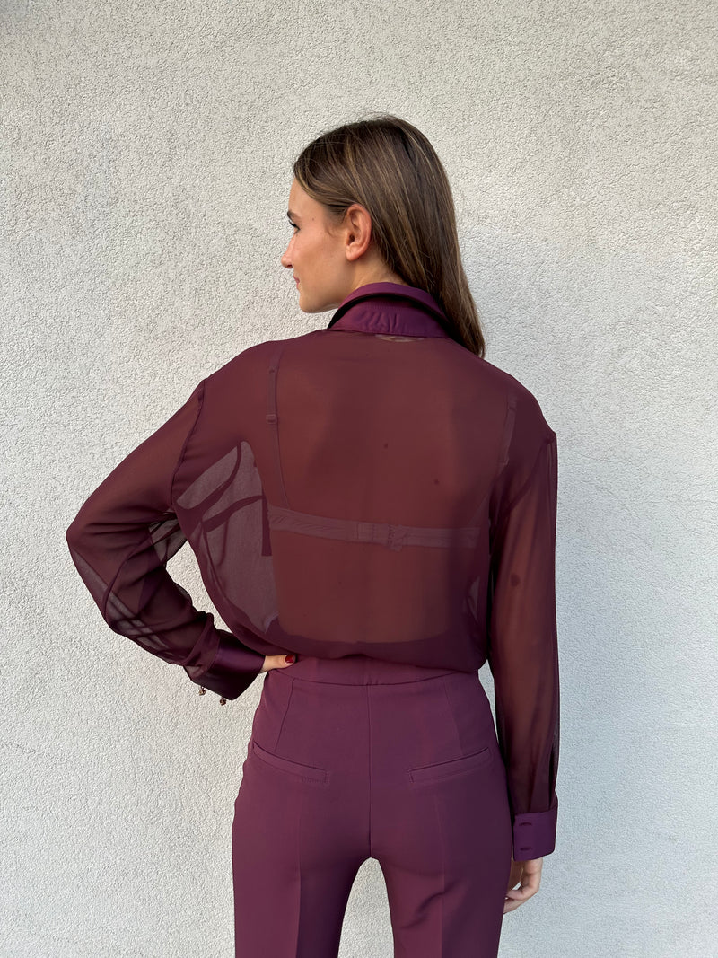 Camicia trasparente BORDEAUX - SILENCE LIMITED