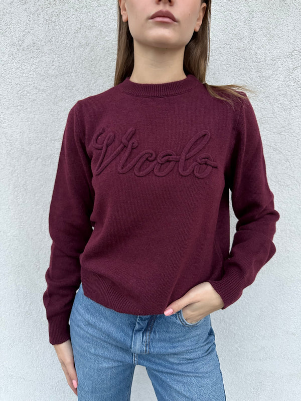 Maglioncino logo BORDEAUX - VICOLO