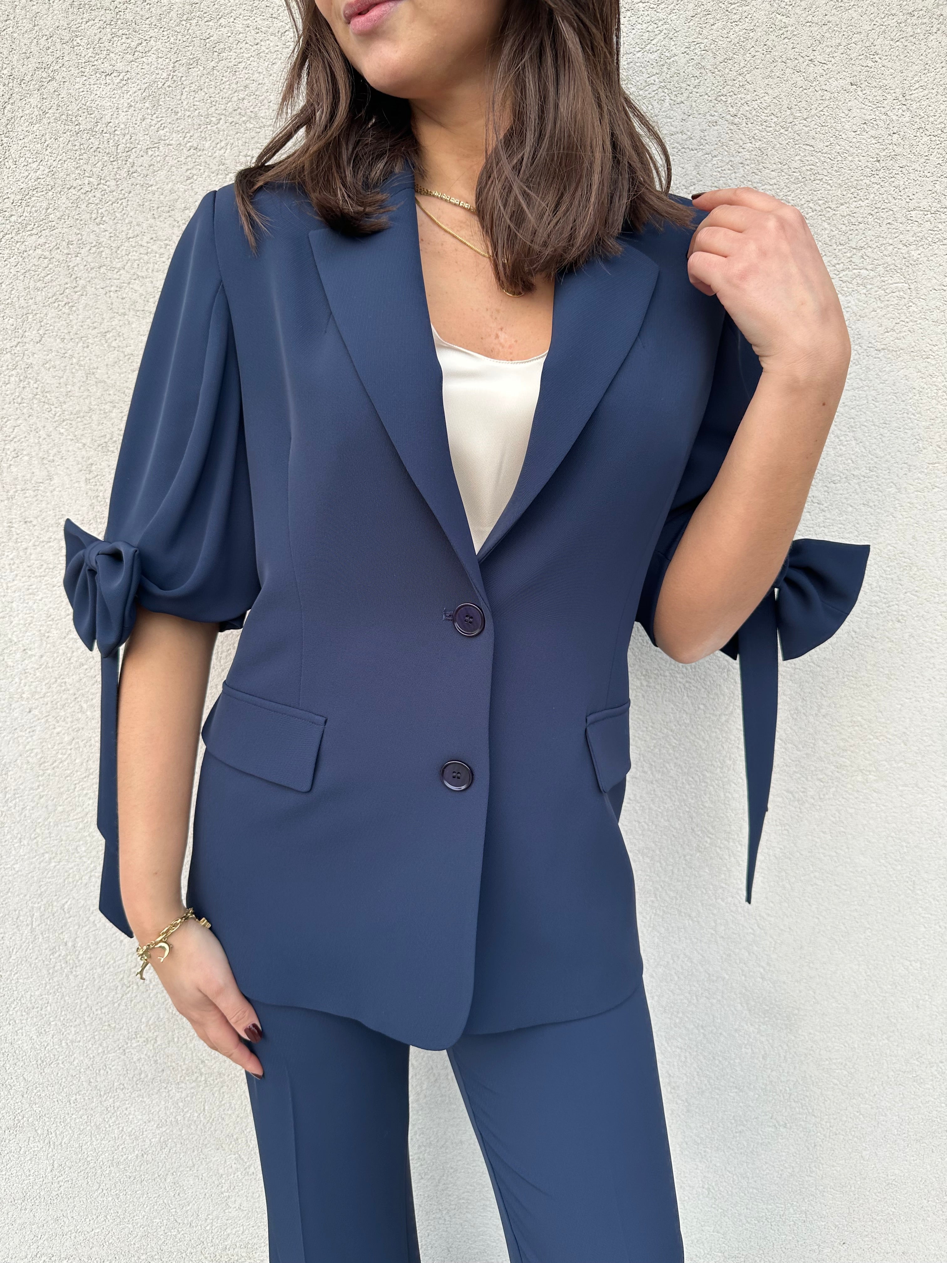 Giacca fiocchi BLU - VICOLO