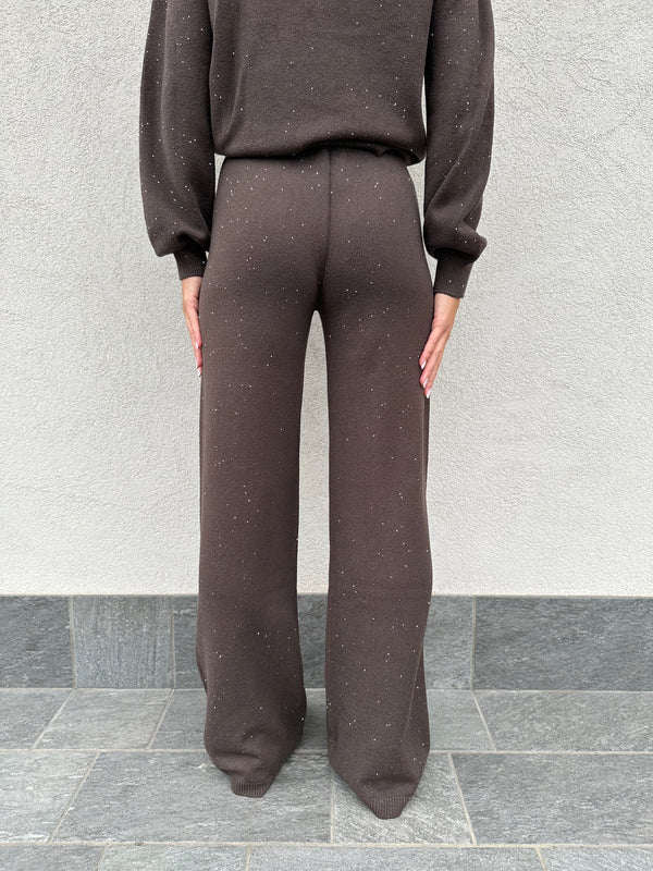 Pantalone paillettes CIOCCOLATO - HINNOMINATE